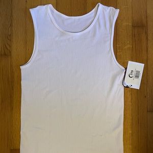 White Parallel Tank